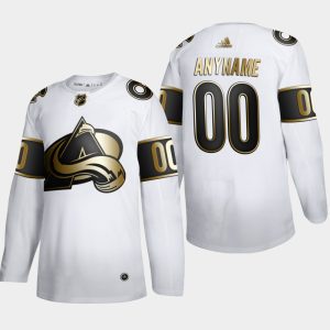 Colorado Avalanche Trikot Benutzerdefinierte #00 NHL Golden Edition Weiß Authentic